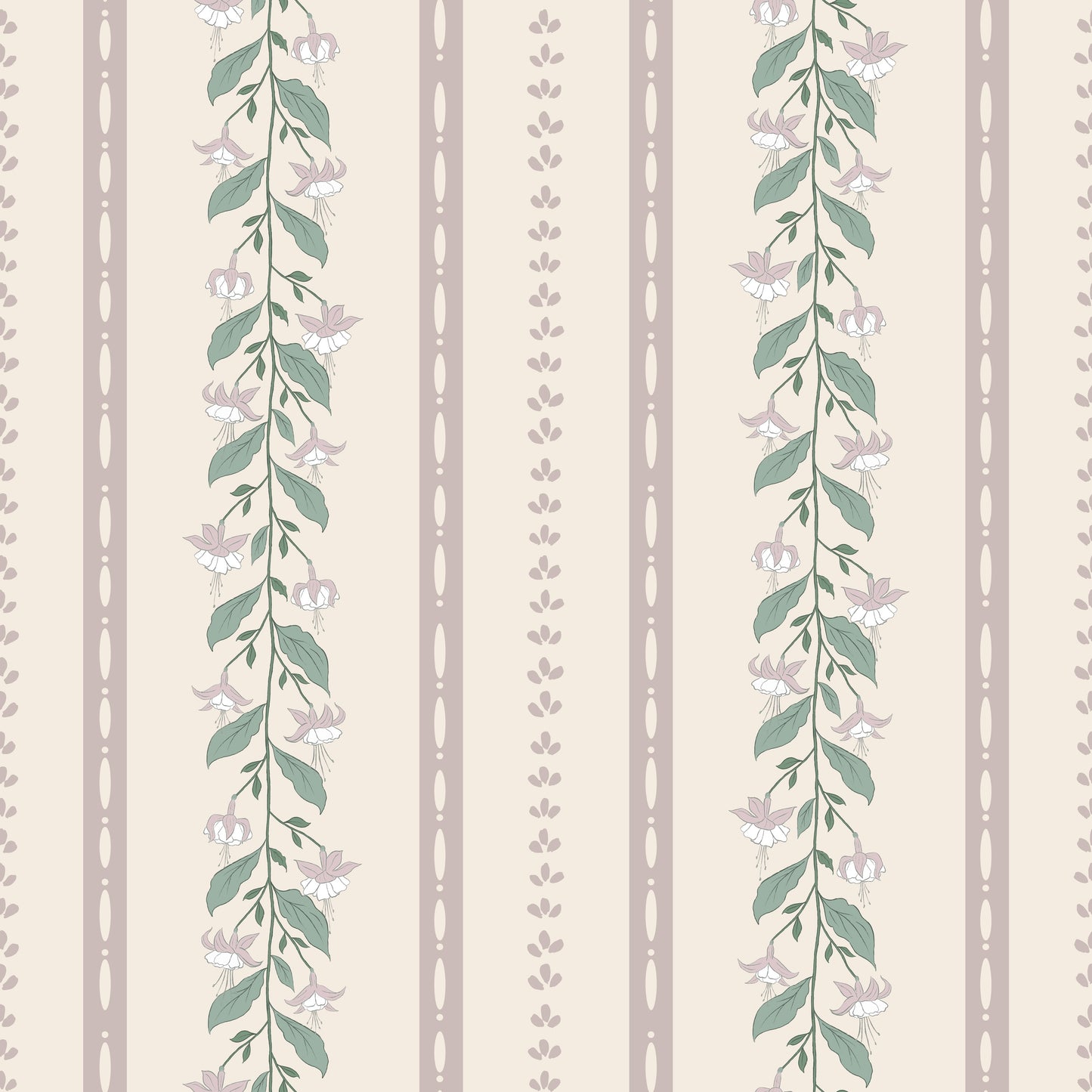 Papier peint rayures - Luna - Rose