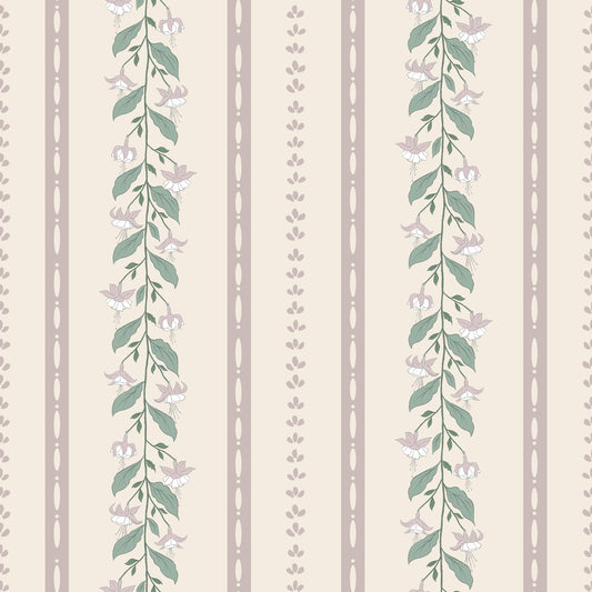 Papier peint rayures - Luna - Rose