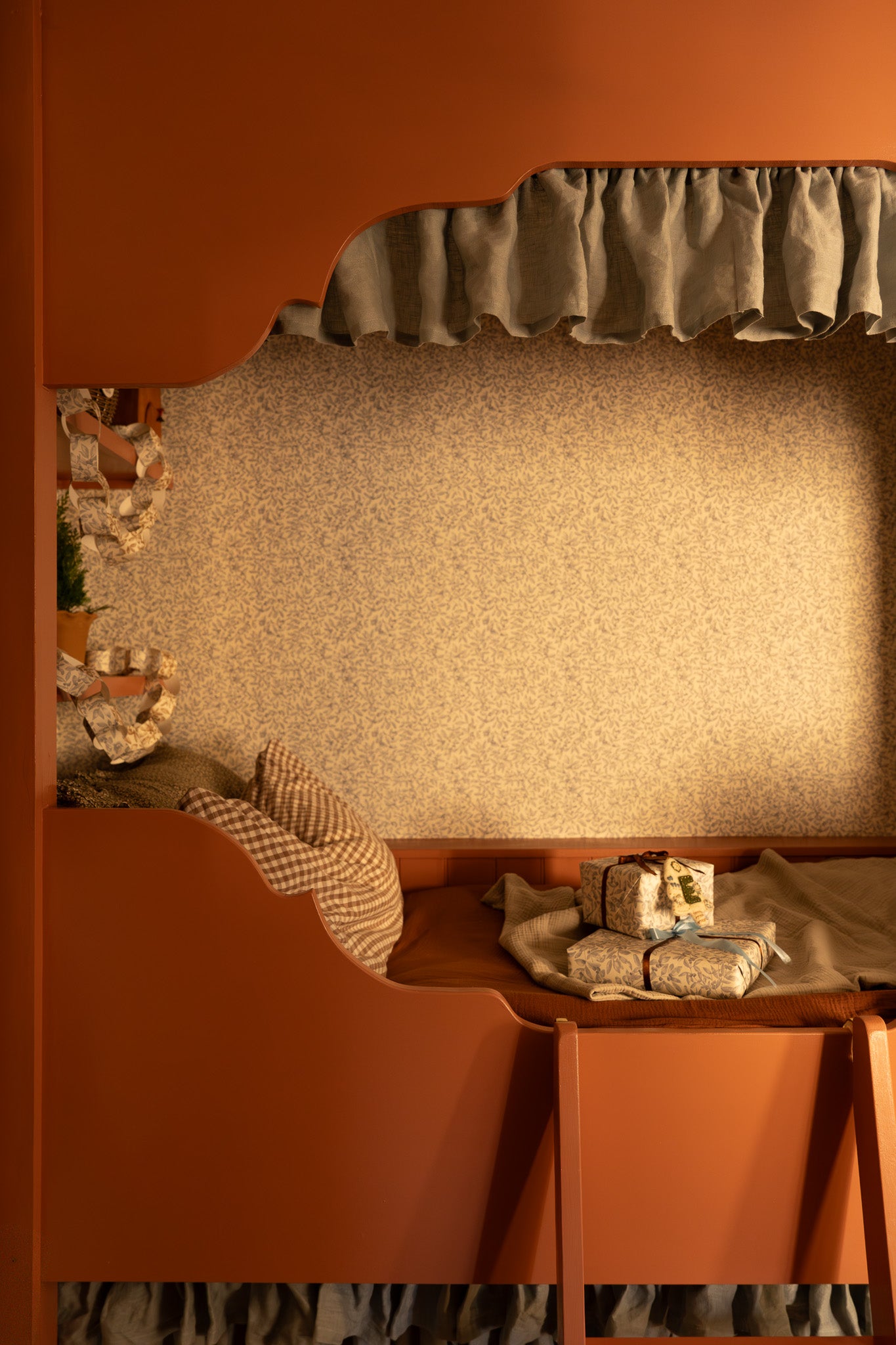 Papier peint Summer Gray - Junia - Bleu Hiver