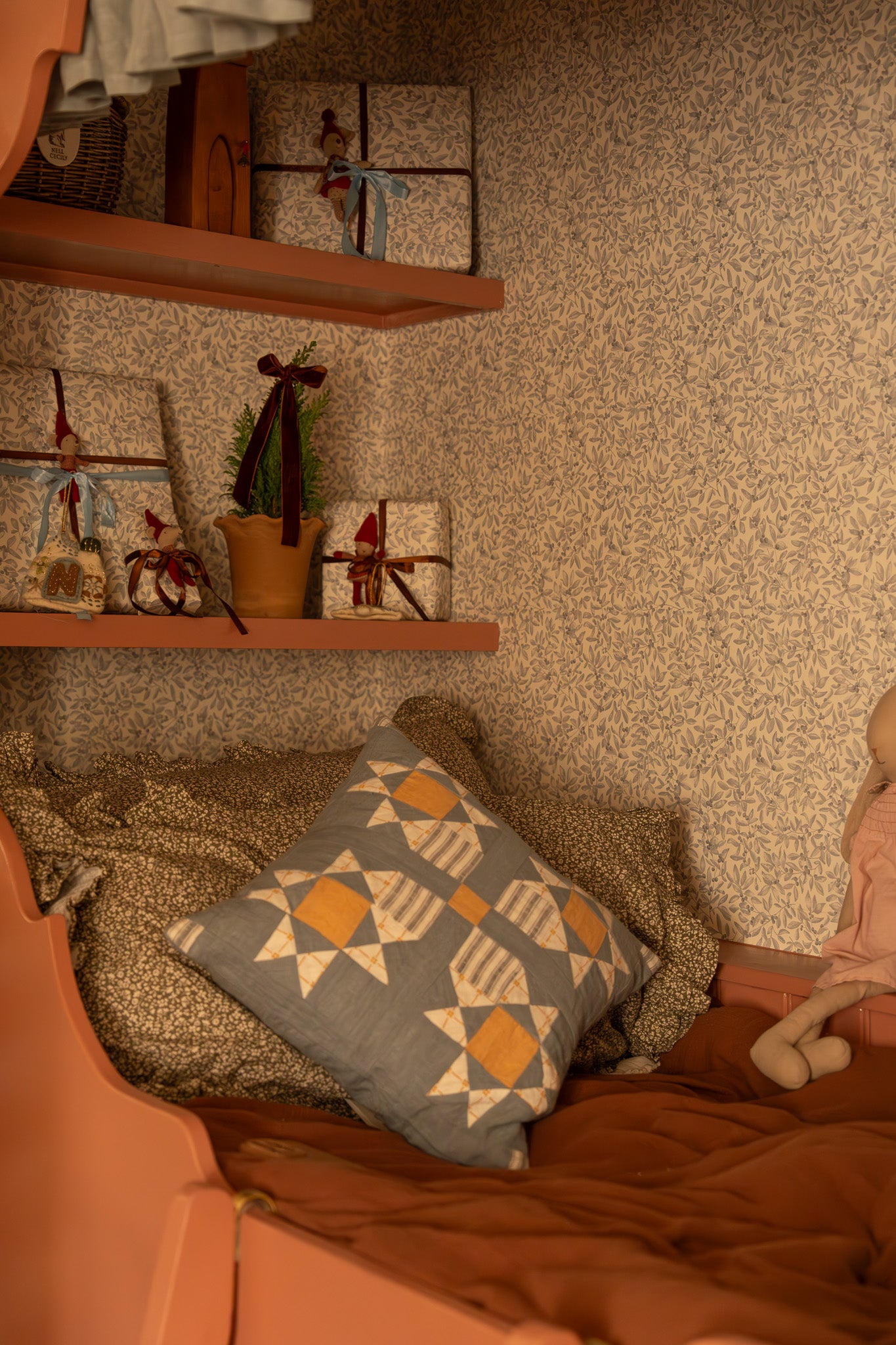 Papier peint Summer Gray - Junia - Bleu Hiver