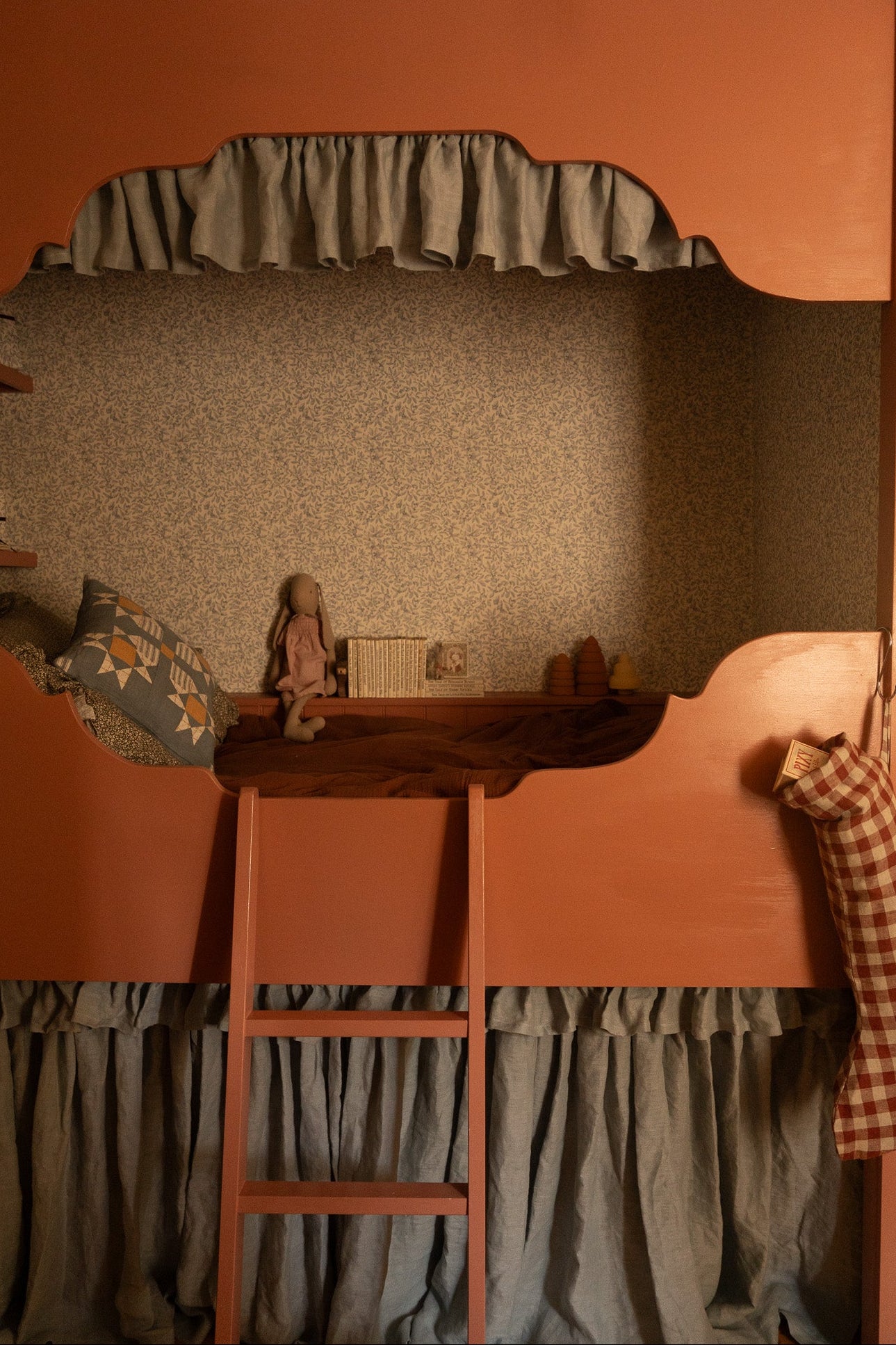 Papier peint Summer Gray - Junia - Bleu Hiver