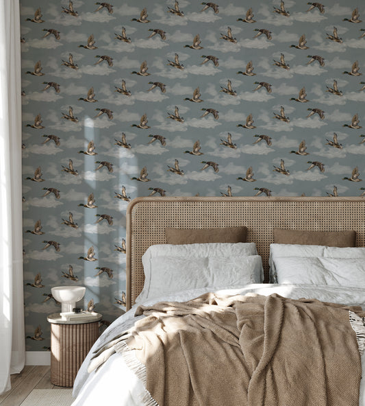Peel & Stick Wallpaper - Voyage, Petit - Winter Blue