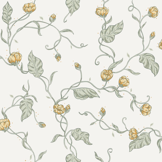 Sandberg Wallpaper - Elmire, Spring Green - S10147