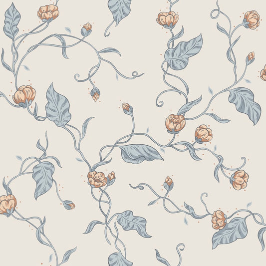 Sandberg Wallpaper - Elmire, Soft Blue - S10148