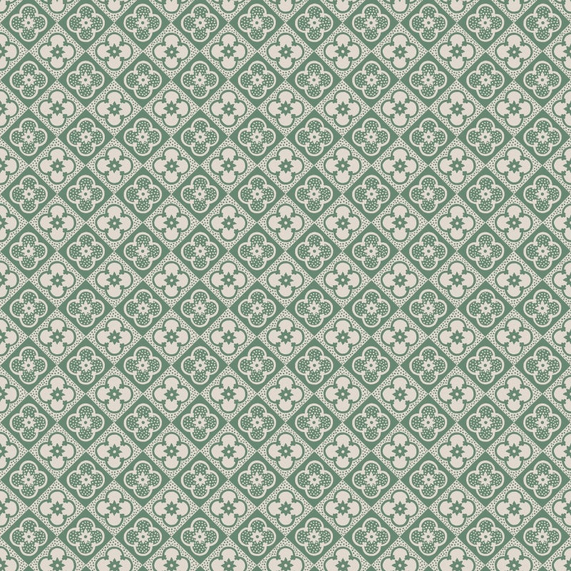 Papier peint Sandberg - Lyckan, Émeraude - S10153