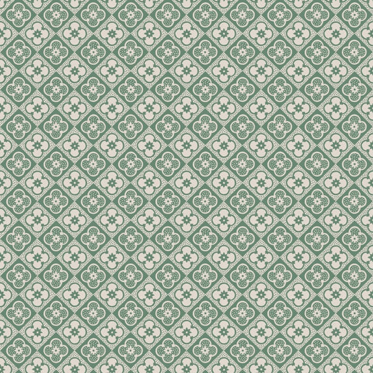 Sandberg Wallpaper - Lyckan, Emerald - S10153