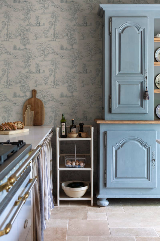 Papier peint Sandberg - Montfort Indigo Bleu