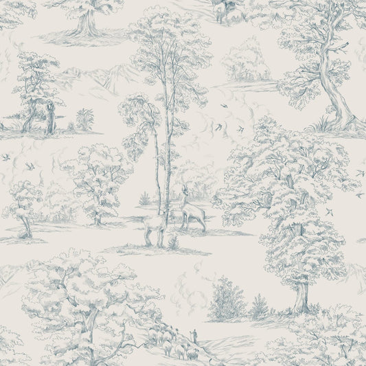Papier peint Sandberg - Montfort Indigo Bleu