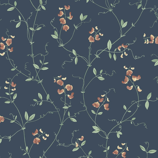 Sandberg Wallpaper - Sanna, Classic Blue - S10385