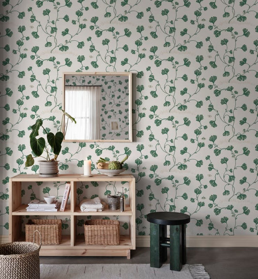 Sandberg Wallpaper - Ebba, Green - S10617