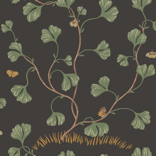 Sandberg Wallpaper - Ebba, Charcoal - S10619