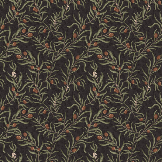 Papier peint gris d'été - Bjorn - Chocolat