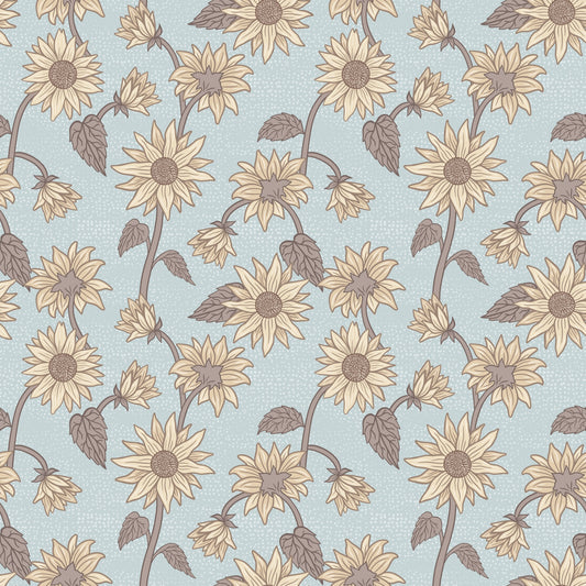 Papier peint Summer Gray - Tournesols - Ciel