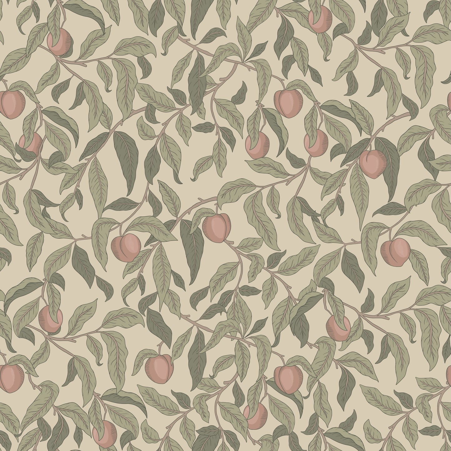 Summer Gray Wallpaper - Lena - Sage (SALE)