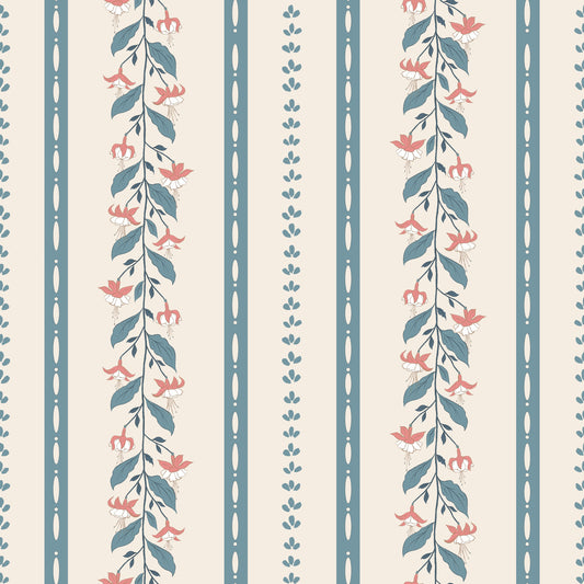 Papier peint rayures - Luna - Marine