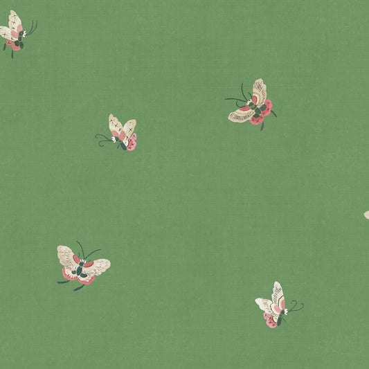 Papier peint Sandberg - Papillons - Vert