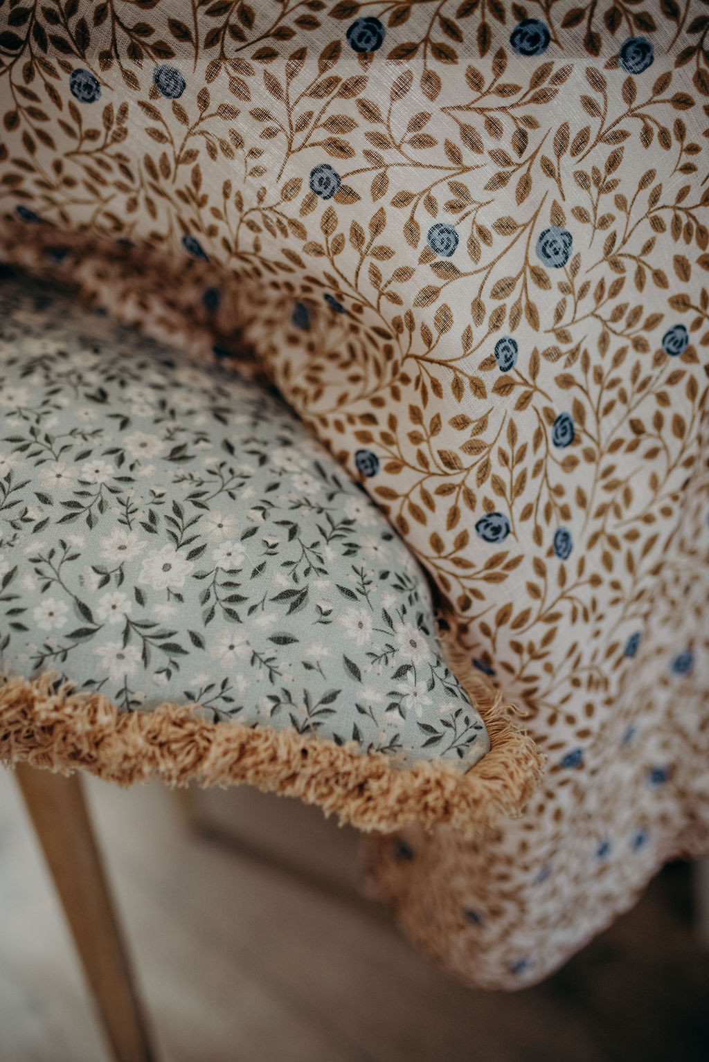 Housse de coussin en lin - Gris d'été - Freja Meadow