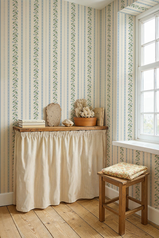 Wallpaper Stripes - Luna - Sky