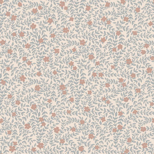 Papier peint gris d'été - Lief - Bleu