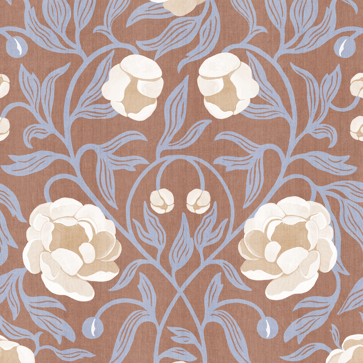 Peony - Purple & Brown