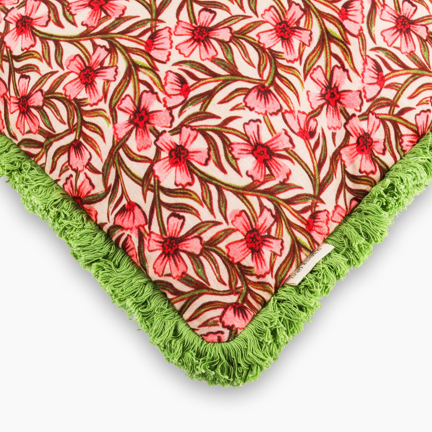 Housse de coussin en lin - Gris d'été - Rose doux d'Inde