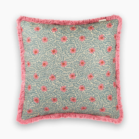 Linen Cushion Cover - Summer Gray - Kicki Pink