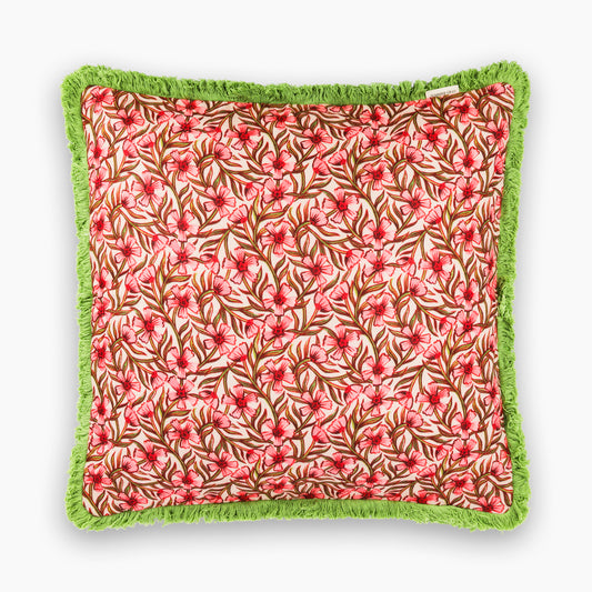Linen Cushion Cover - Summer Gray - Sweet India Pink