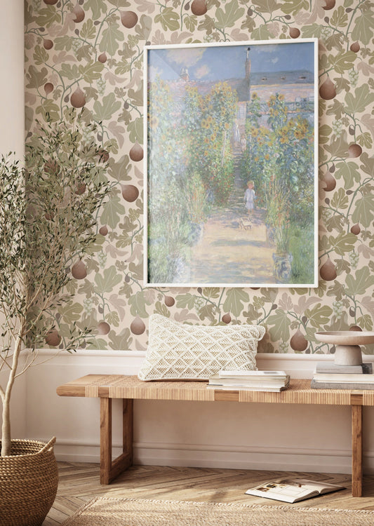 Papier peint autocollant - Figues - Beige