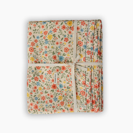 Linen Table Cloth - Summer Gray - Freja Confetti