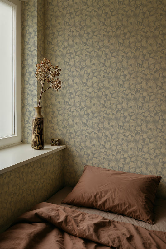 Summer Gray Wallpaper - Folia - Nordic Grey