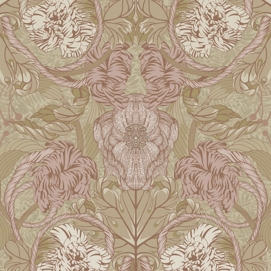 Summer Gray Wallpaper - Cecilia - Blush (SALE)