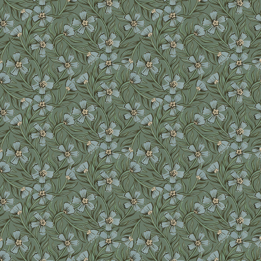 Summer Gray Wallpaper - Sweet India - Blue & Green