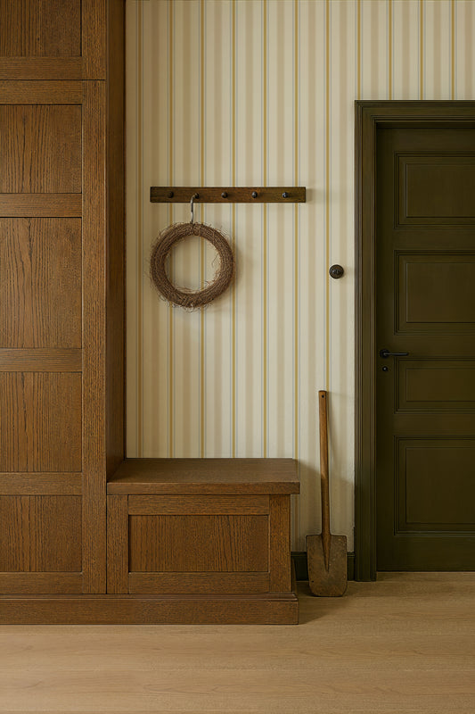 Papier peint rayures - Pompy - Miel