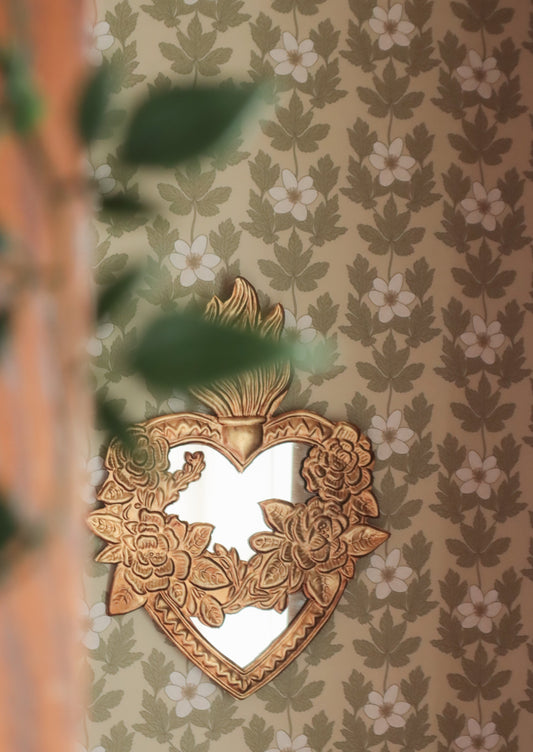 Summer Gray Wallpaper - Wood Anemone - Beige