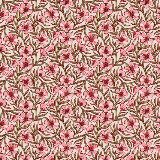 Papier peint gris d'été - Sweet India - Rose (soldes)