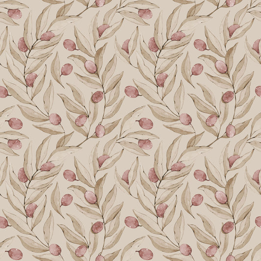 Papier peint gris d'été - Agrumes - Ruby