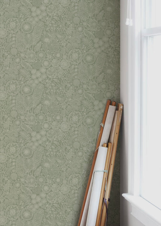 Papier peint Summer Gray - août - vert