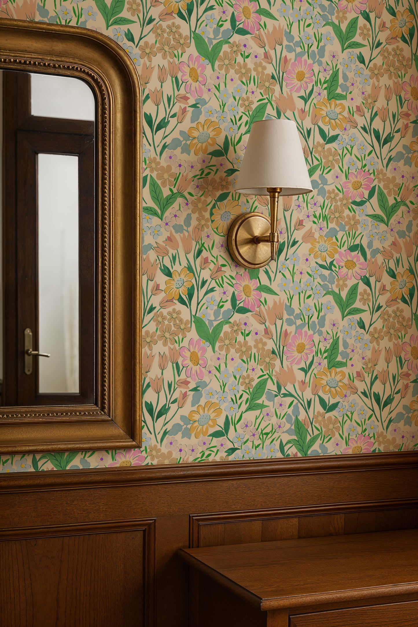 Summer Gray Wallpaper - Lola - Fern