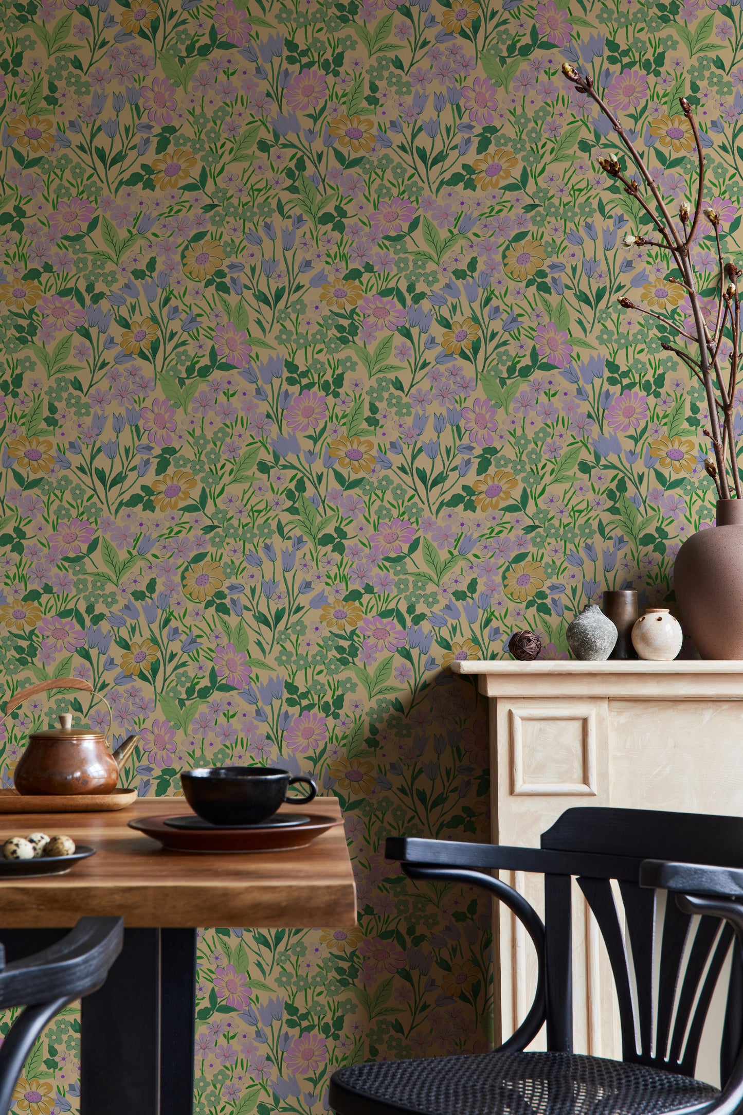 Papier peint Summer Gray - Lola - Citron