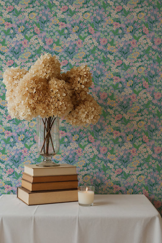 Summer Gray Wallpaper - Lola, Petit - Sky Blue