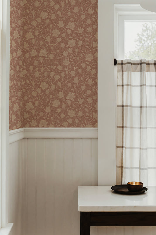 Summer Gray Wallpaper - Noah - Terracotta