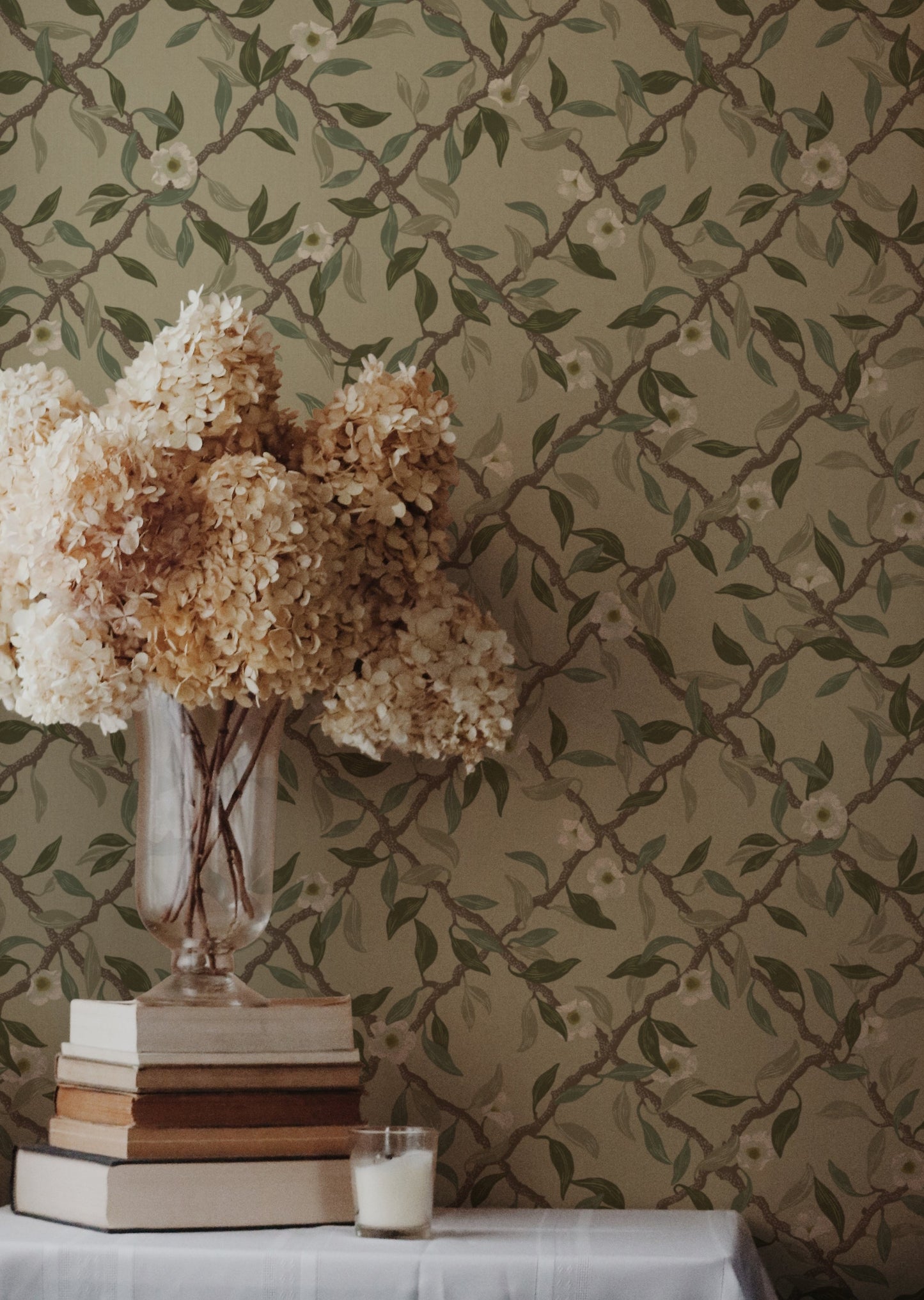 Papier peint Summer Gray - Espalier - Vert sauge