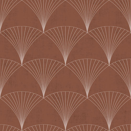 Papier peint Midbec - Motif géométrique - Rouge