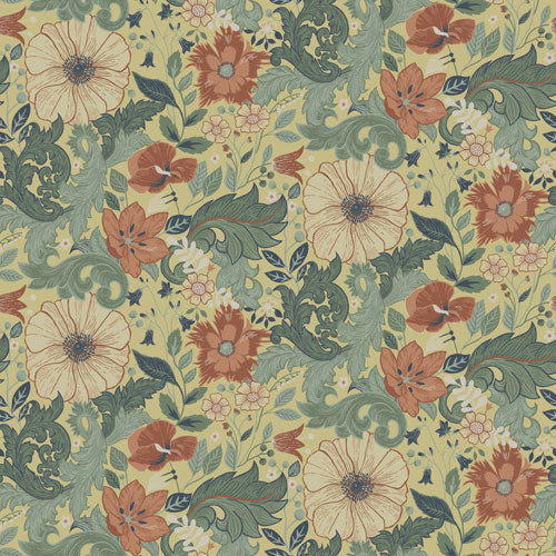 Papier peint Midbec - Victor Garden - pêche et jaune 13111