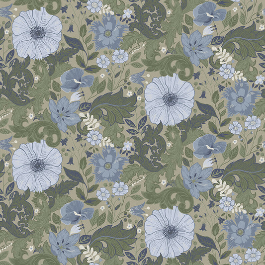 Papier peint Midbec - Victor Garden - Bleu / Vert 13134