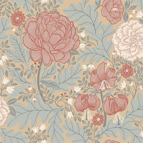 Papier peint Midbec - Camellia - Gris clair