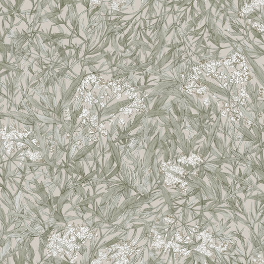 Papier peint Sandberg - Malin vert sauge