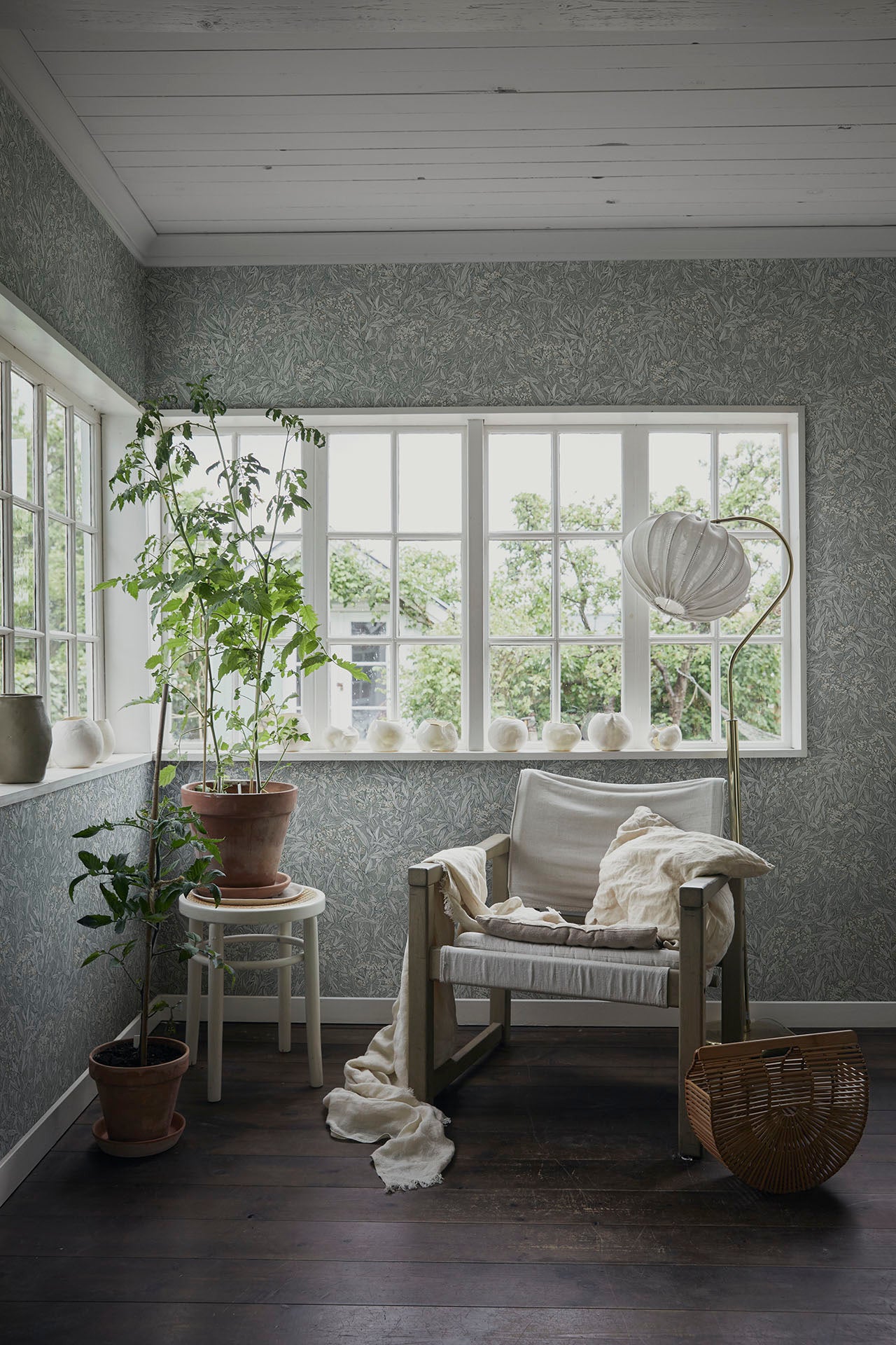Sandberg Wallpaper - Malin Mineral Grey