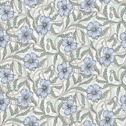 Papier peint Midbec - Coquelicot - Bleu clair 28027