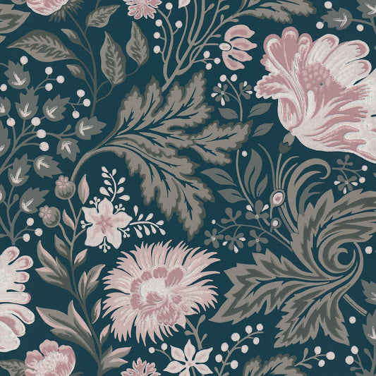 Sandberg Wallpaper - Ava Dark Blue